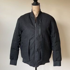 Lululemon Roam Far Down Jacket - Reversible Wool Puffer Bomber - Charcoal Gray
